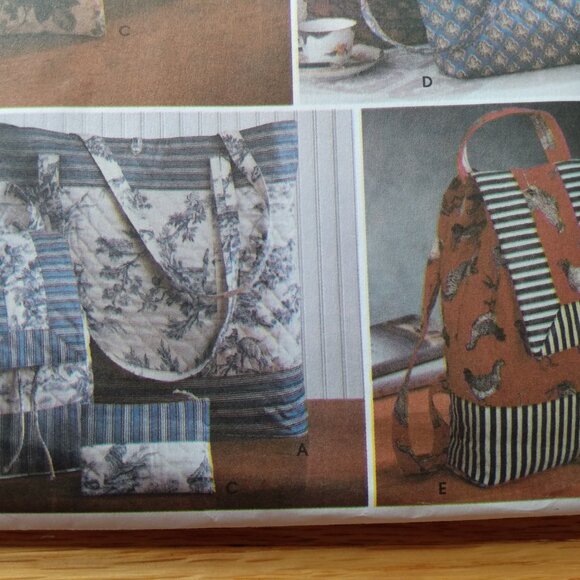 Vintage Bag Sewing Pattern Purse Backpack Tote Simplicity 9779 Carryall - Picture 5 of 11